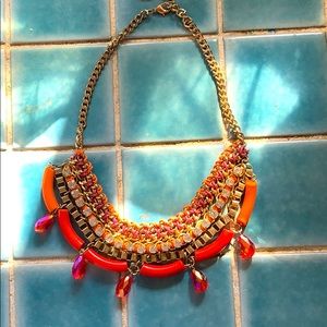 Orange Costume Jewelry Necklace